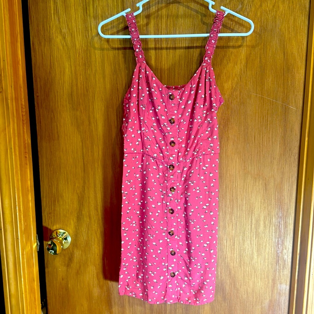 Hollister Dress - Pink with flowers - Junior Medium